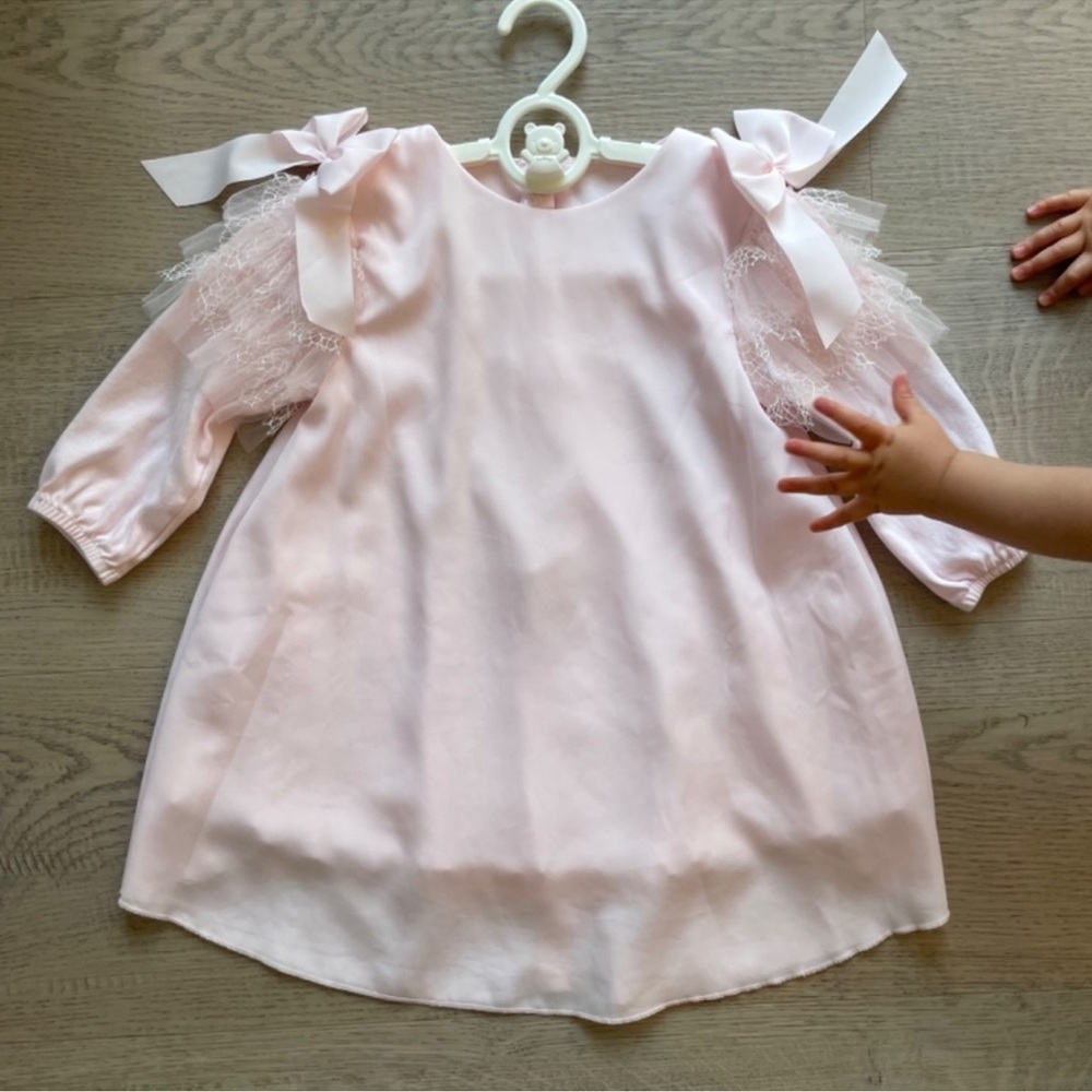 Silky Pink Cotton Baby Dress